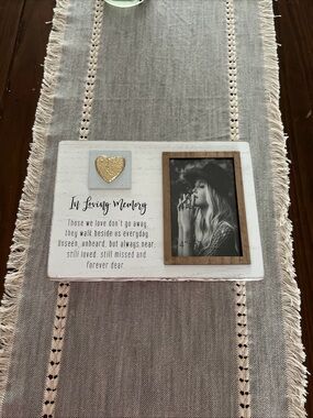 6X4 Picture Frame In Loving Memory White Wood Country Farmhouse Rustic New